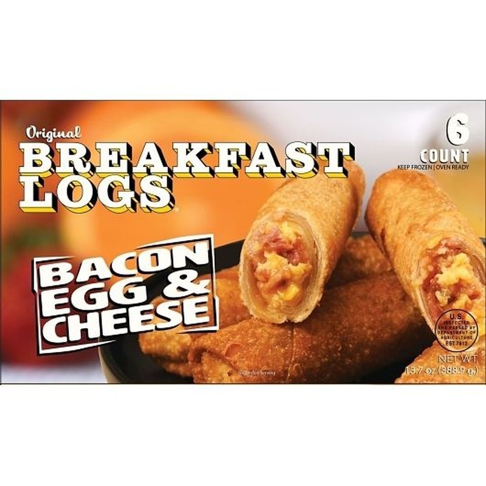 Original Breakfast Logs Bacon Egg and Cheese Breakfast Log, 6 count -- 12 per case