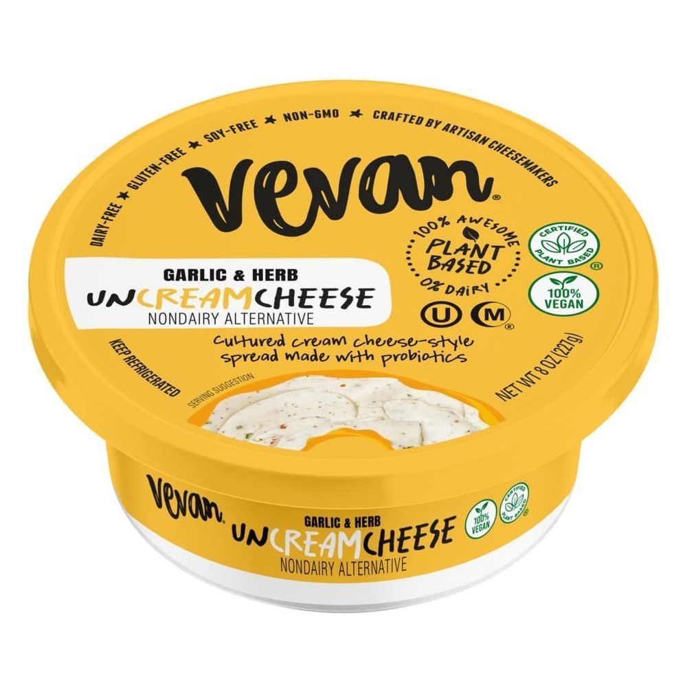 Vevan Garlic and Herb Uncreamcheese Spread, 8 Ounce -- 12 per case