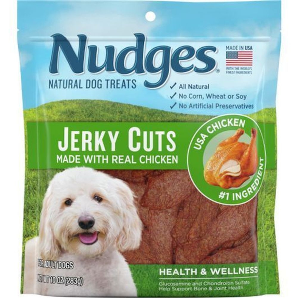 Blue Buffalo Nudges Heavyweight Jerky Cuts Chicken Natural Dog Treats, 10 Ounce -- 6 per case