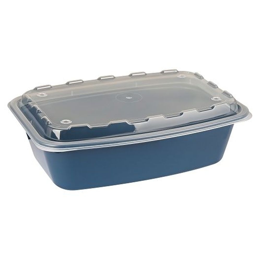 Cubeware Rectangle Plastic Container with Clear Vented Lid Combo Pack -- 150 set per case