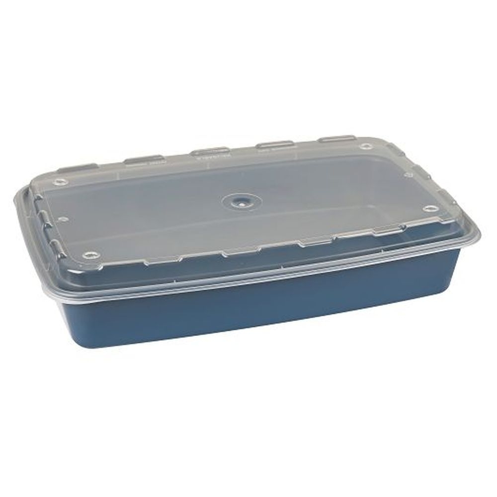 Cubeware Rectangular Plastic Container with Clear Vented Lid Combo Pack -- 100 set per case