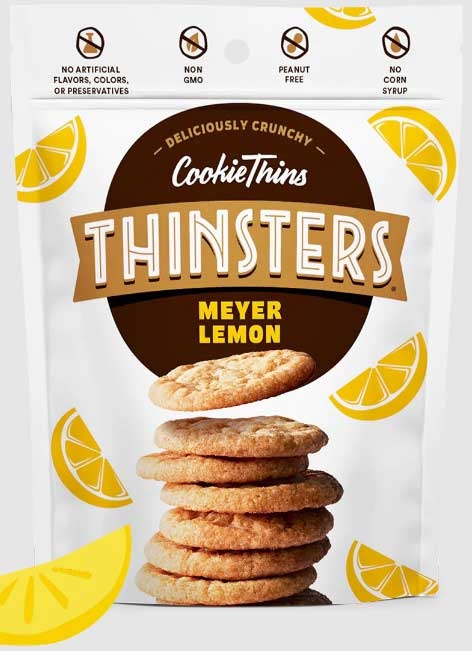 Thinsters Meyer Lemon Cookie Thins, 4 Ounce -- 12 per case