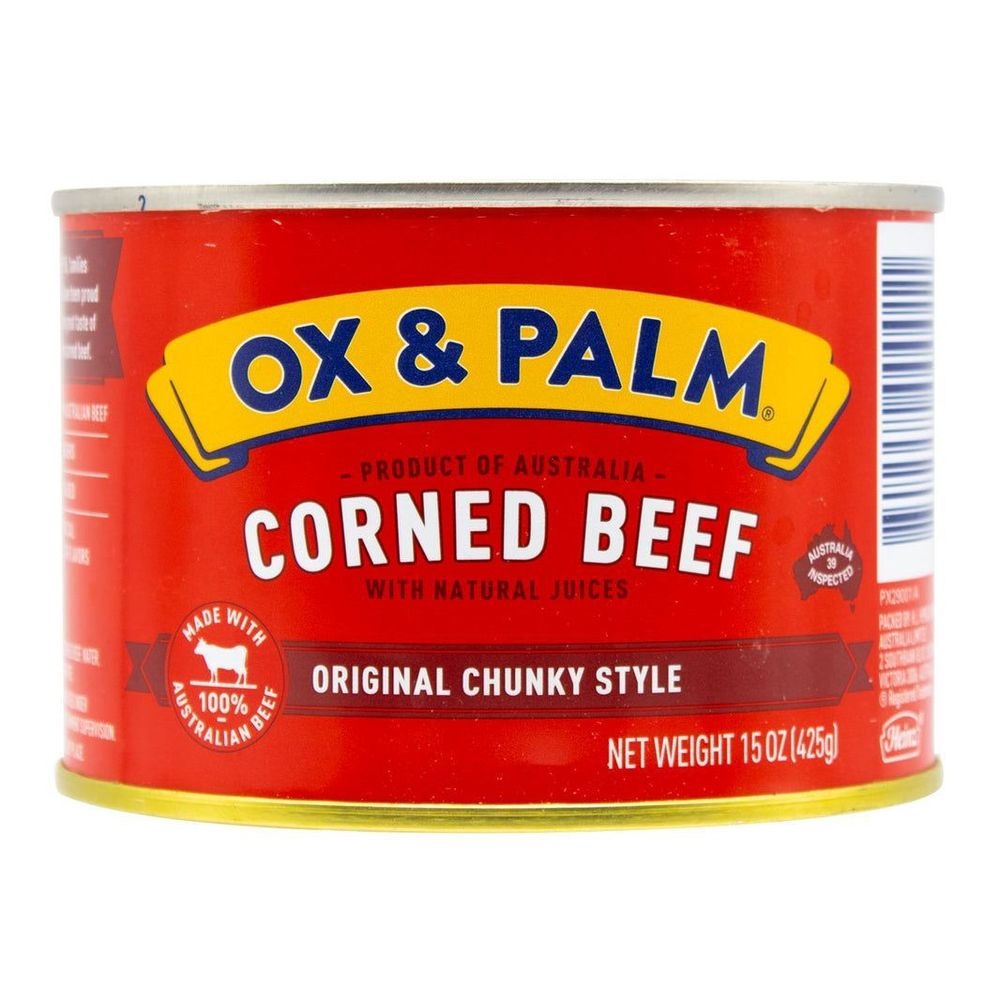 Ox and Palm Original Chunky Style Corned Beef, 15 Ounce Can -- 12 per case