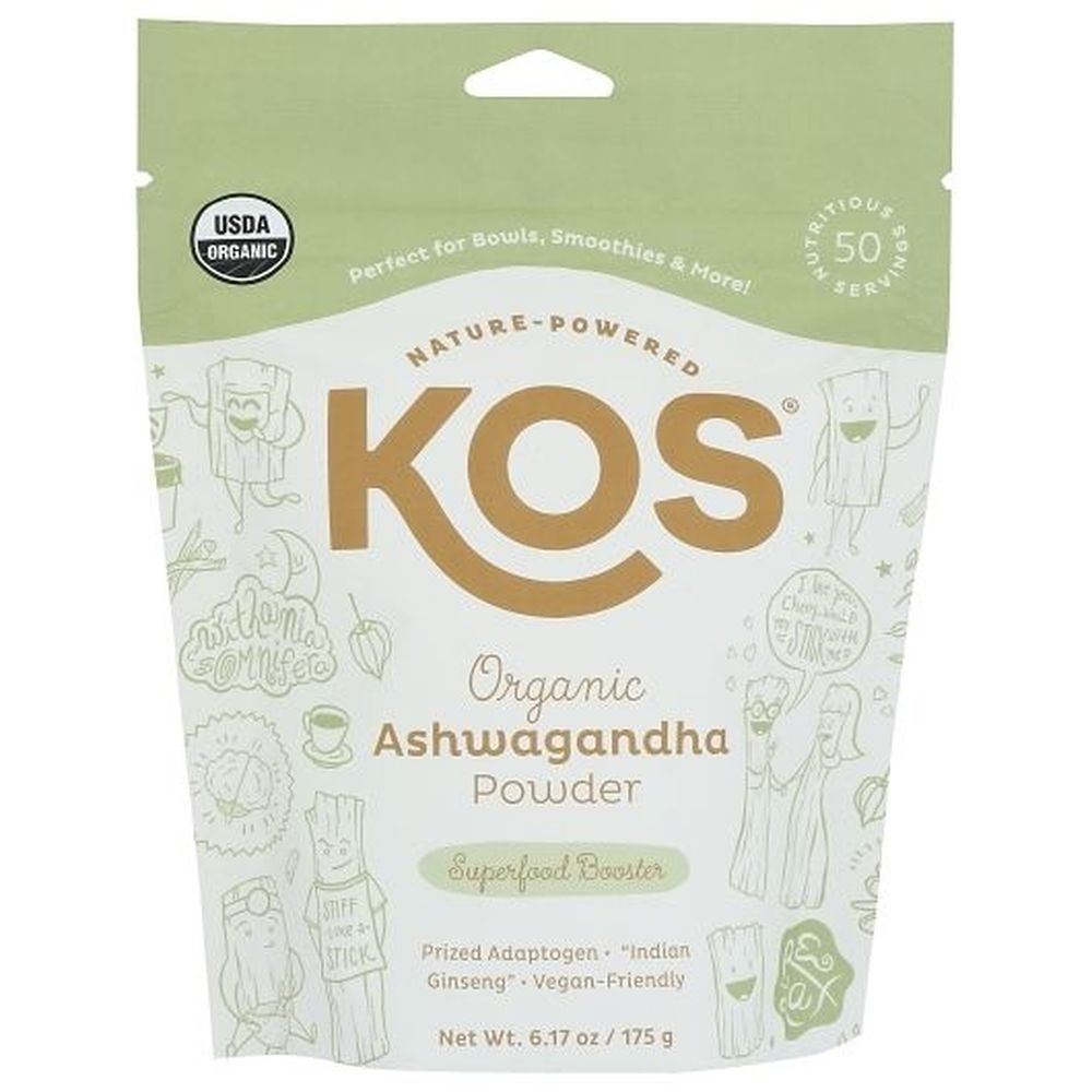 Kos Organic Ashwagandha Powder, 6.2 Ounce -- 6 per case