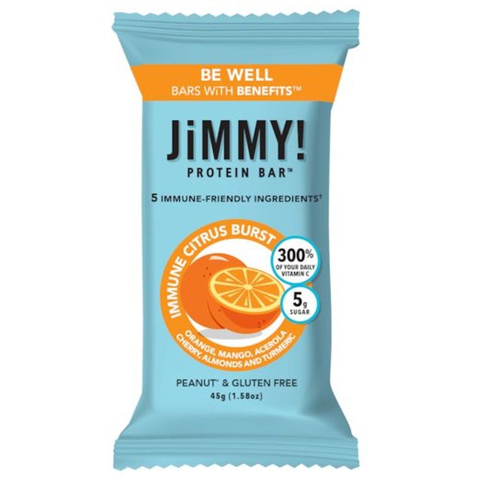 Jimmy Immune Citrus Burst Protein Bar, 1.58 Ounce -- 144 per case