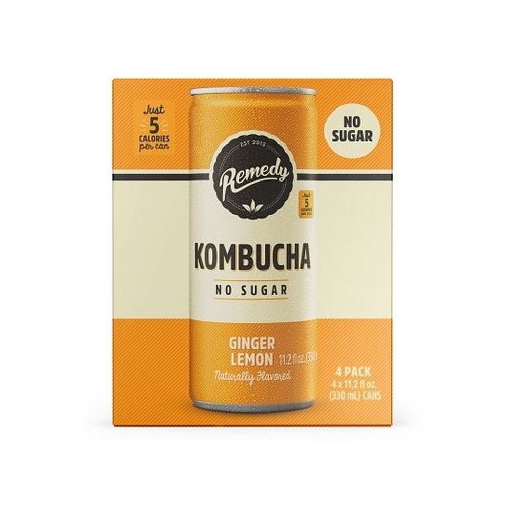 Remedy Ginger Lemon Kombucha, 44 Fluid Ounce -- 6 per case
