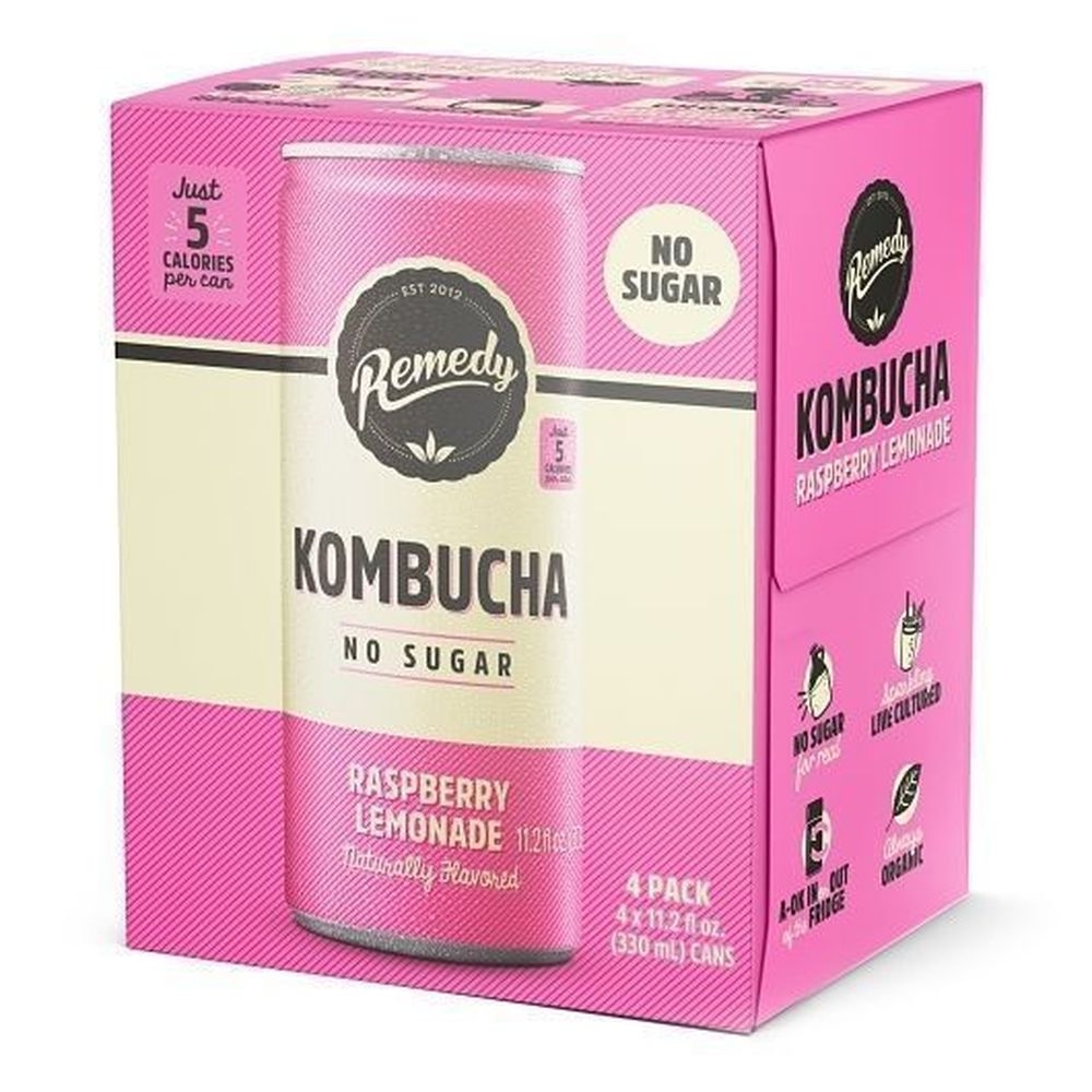 Remedy Raspberry Lemonade Kombucha, 44.8 Fluid Ounce -- 6 per case