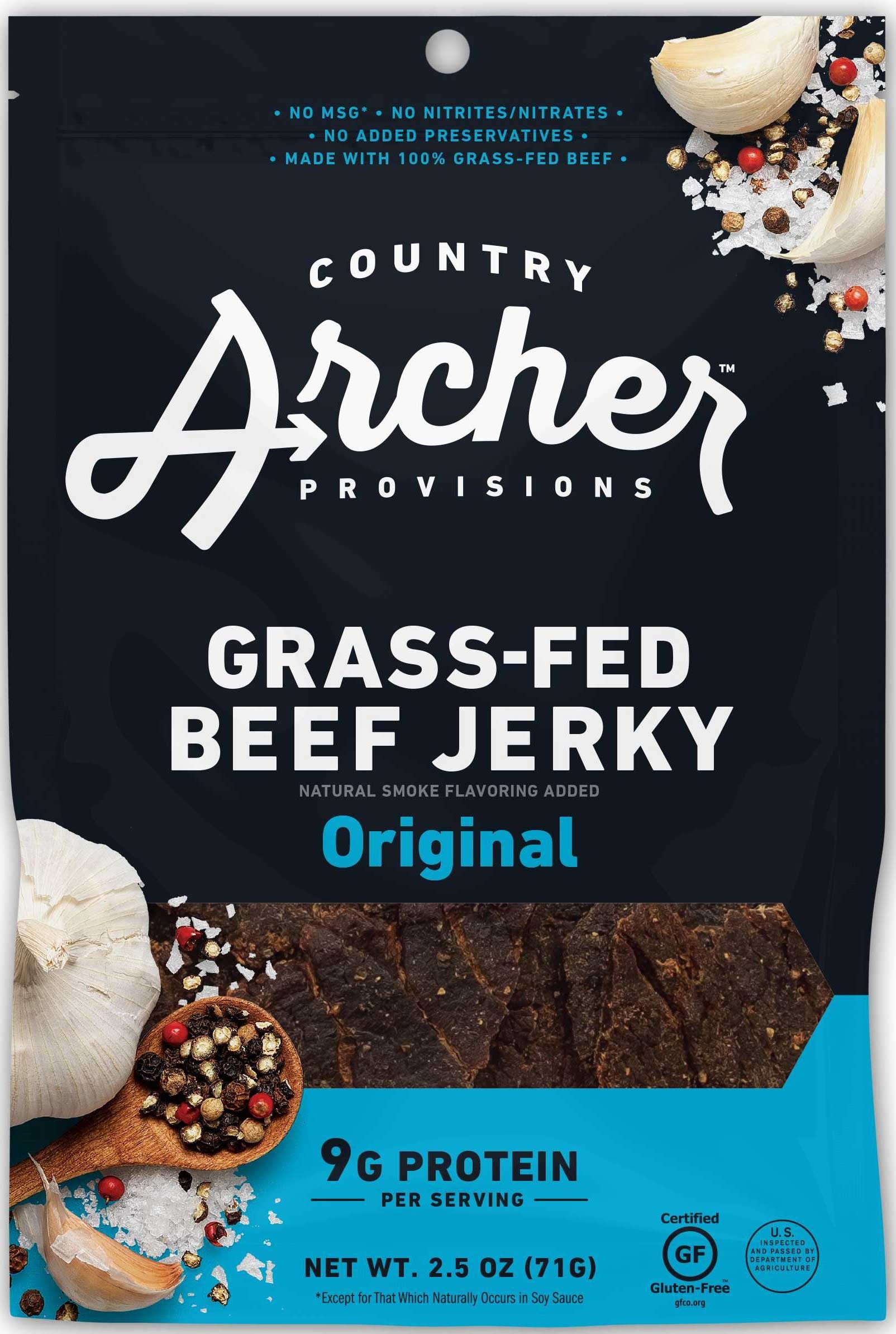 Country Archer Original Beef Jerky, 2.5 Ounce -- 12 per case