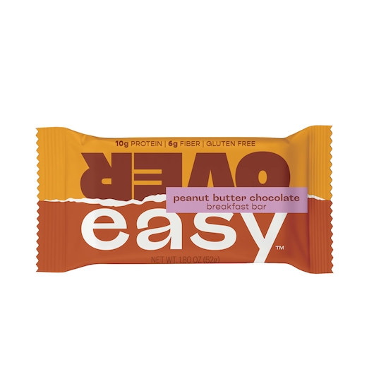 Over Easy Peanut Butter Dark Chocolate Breakfast Bar, 1.8 Ounce -- 144 per case