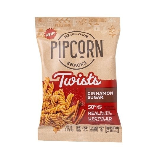 Pipcorn Heirloom Cinnamon Sugar Twists, 1 Ounce -- 24 per case
