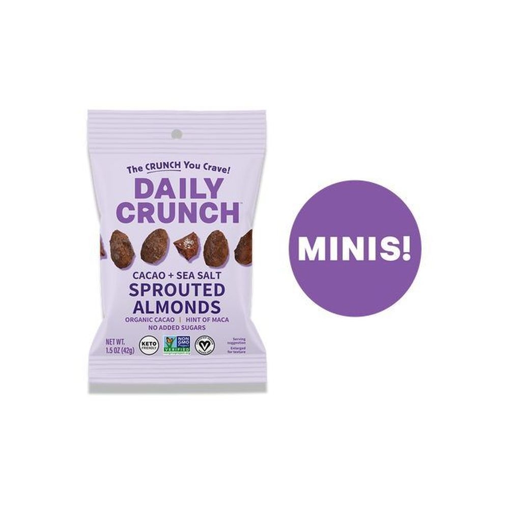 Daily Crunch Cacao Plus Sea Salt Sprouted Almonds, 8 count