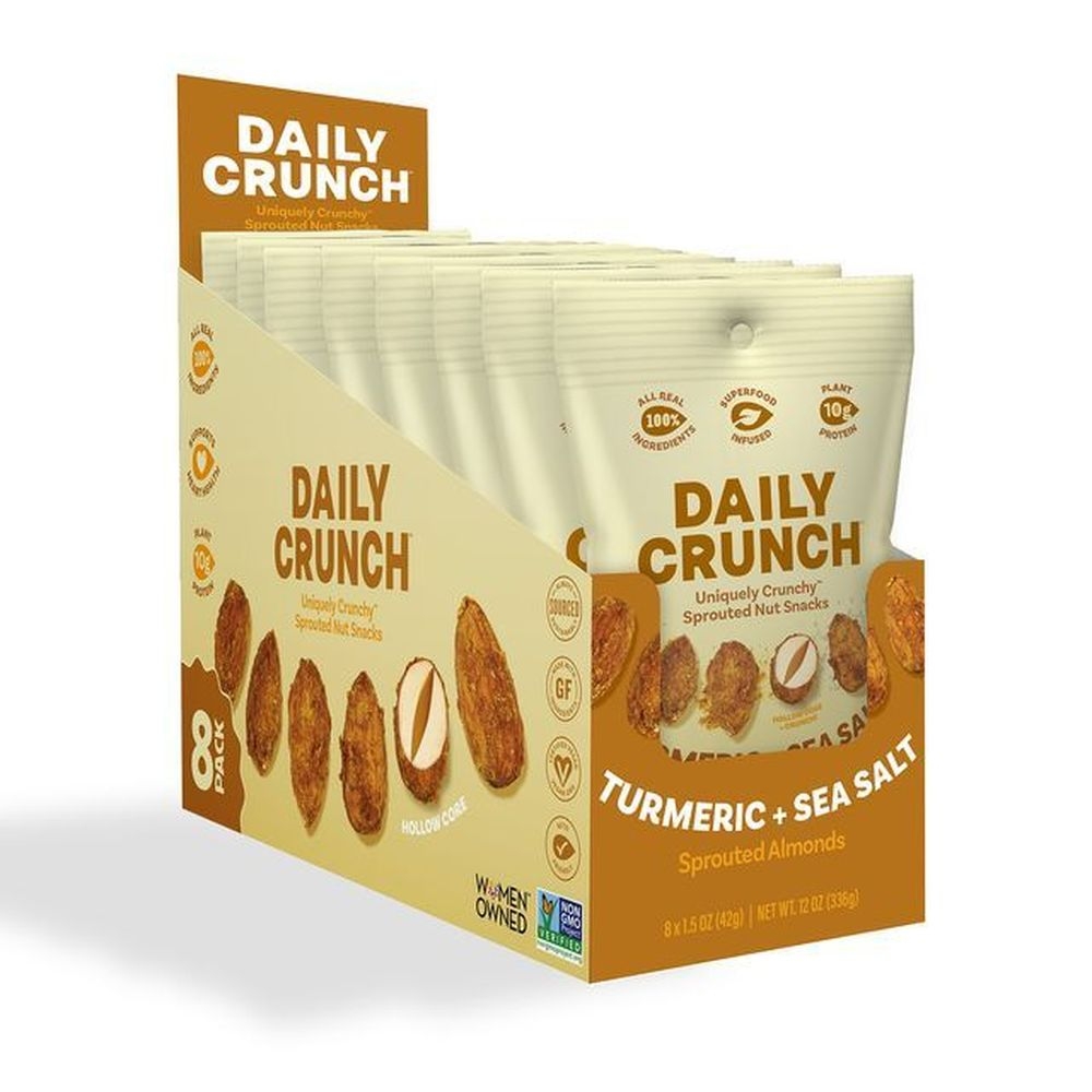 Daily Crunch Turmeric Plus Sea Salt Sprouted Almonds, 8 count