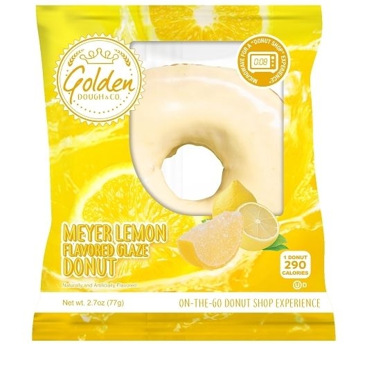 Golden Dough Meyer Lemon Flavored Glazed Donut, 2.7 Ounce -- 112 per case