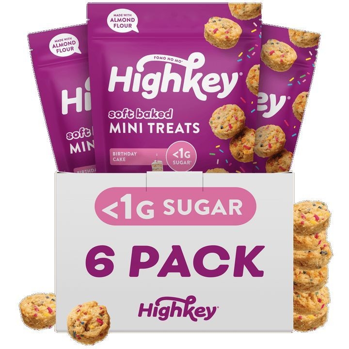 Highkey Birthday Cake Soft Baked Keto Mini Treats, 2 Ounce -- 6 per case