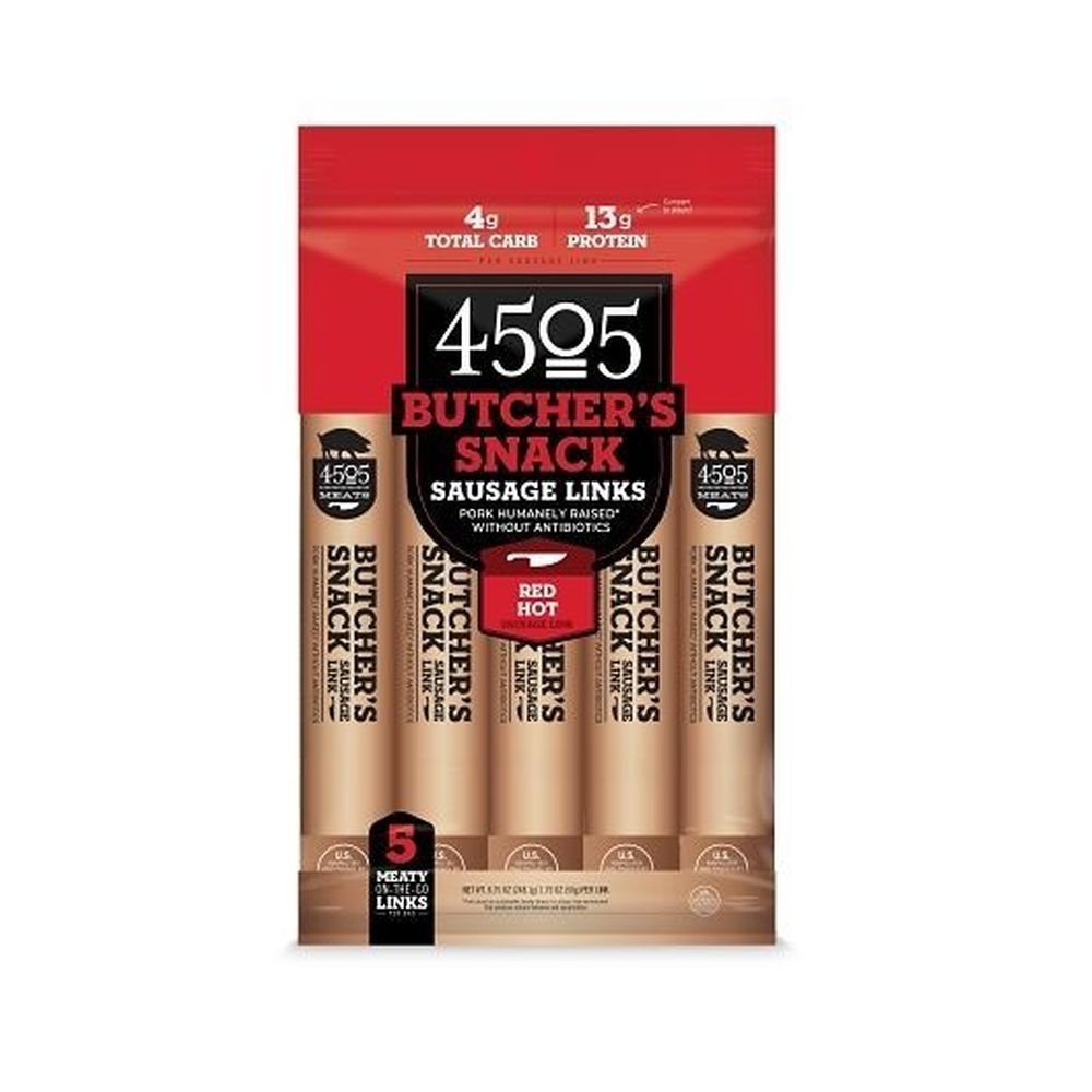 4505 Meats Red Hot Butchers Snacks Sausage Link, 1.75 Ounce -- 8 per case