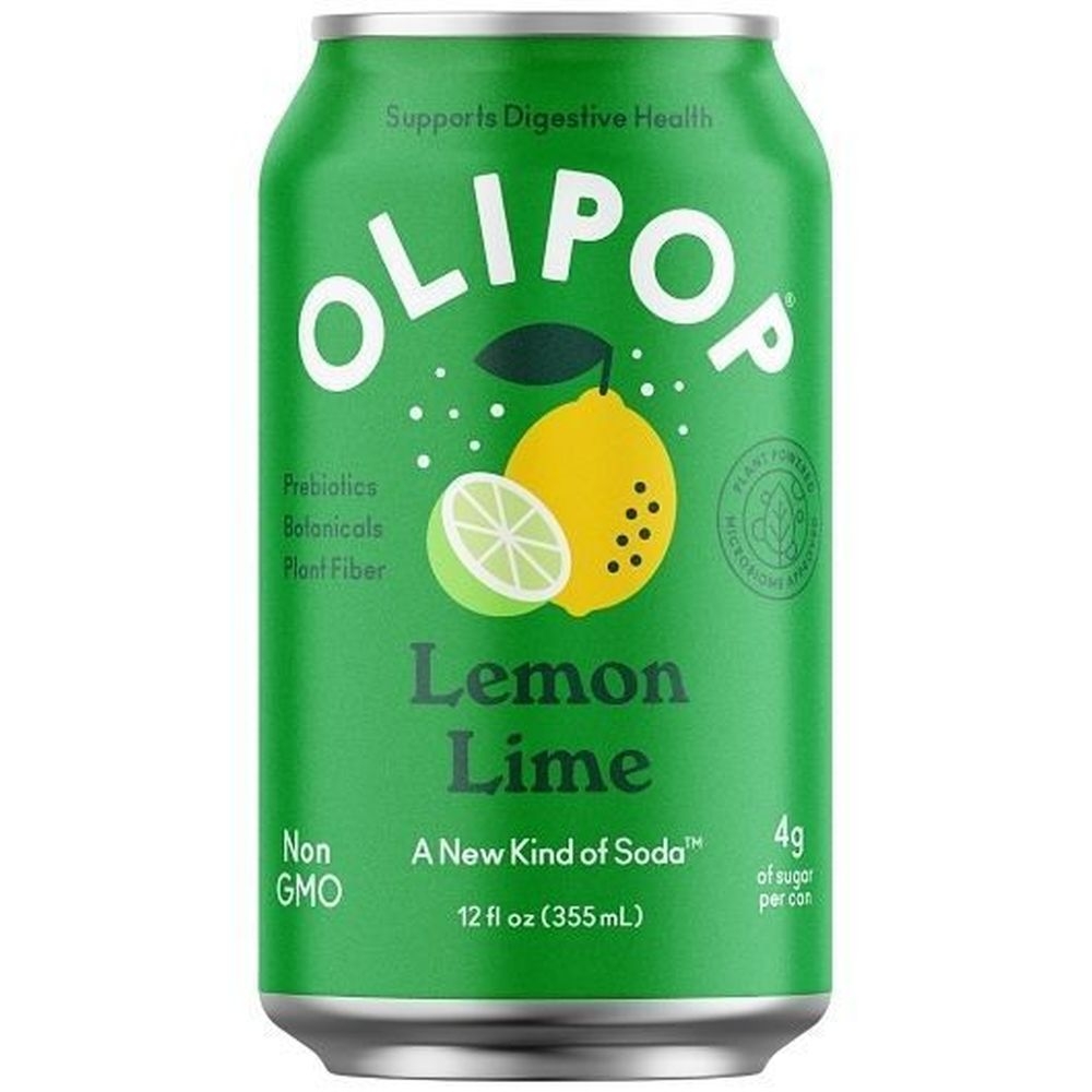 Olipop Lemon Lime Soda, 12 Fluid Ounce -- 12 per case