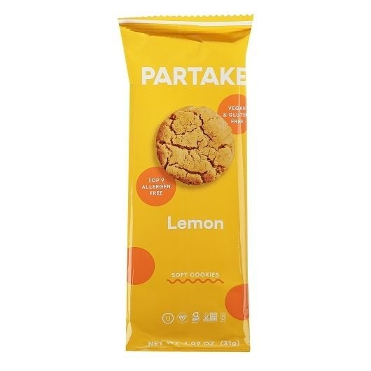 Partake Foods Soft Lemon Cookie, 1.09 Ounce -- 24 per case