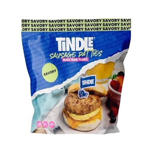 Tindle Plant Based Savory Sausage Patties, 6 count -- 6 per case