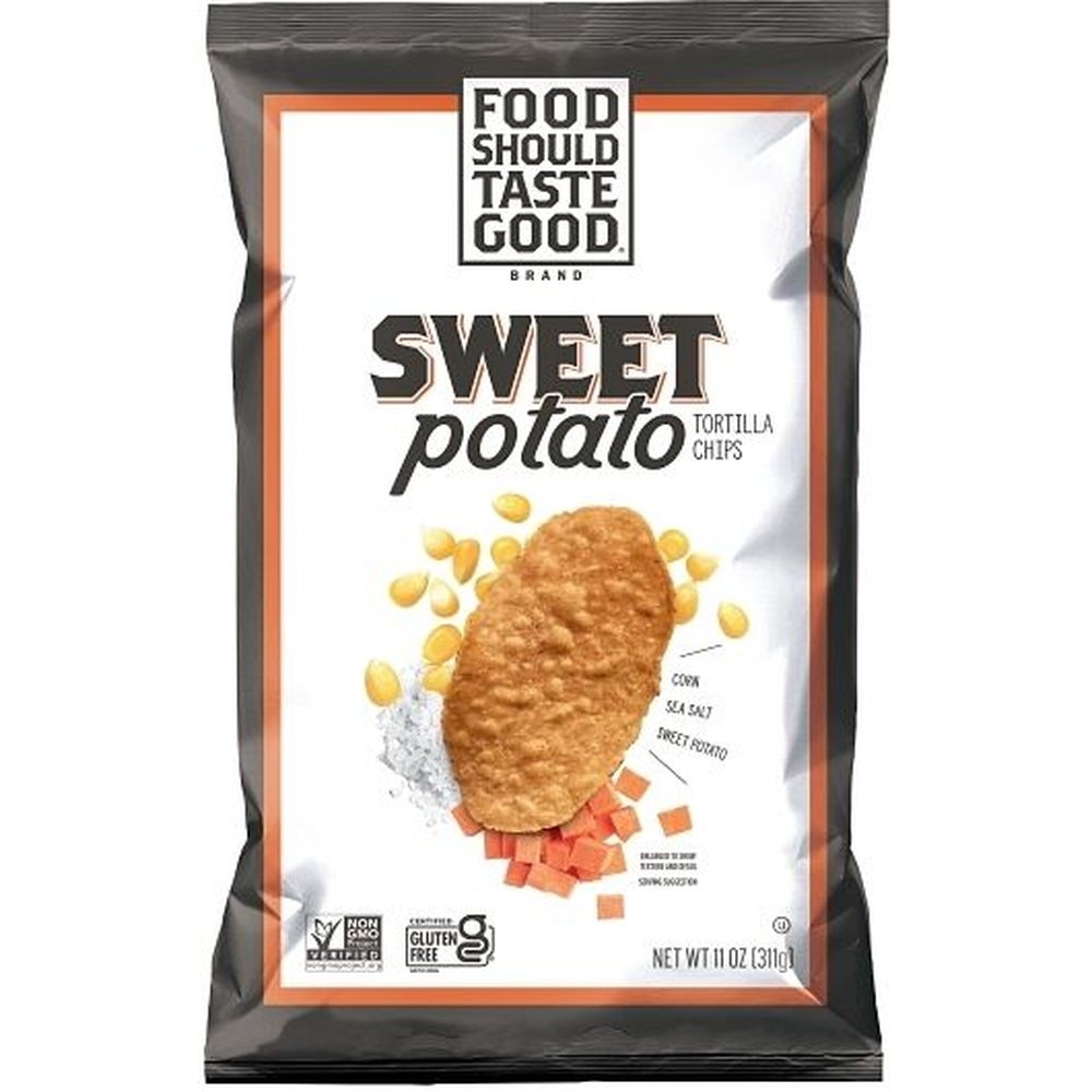 Food Should Taste Good Sweet Potato Tortilla Chips, 11 Ounce -- 12 per case