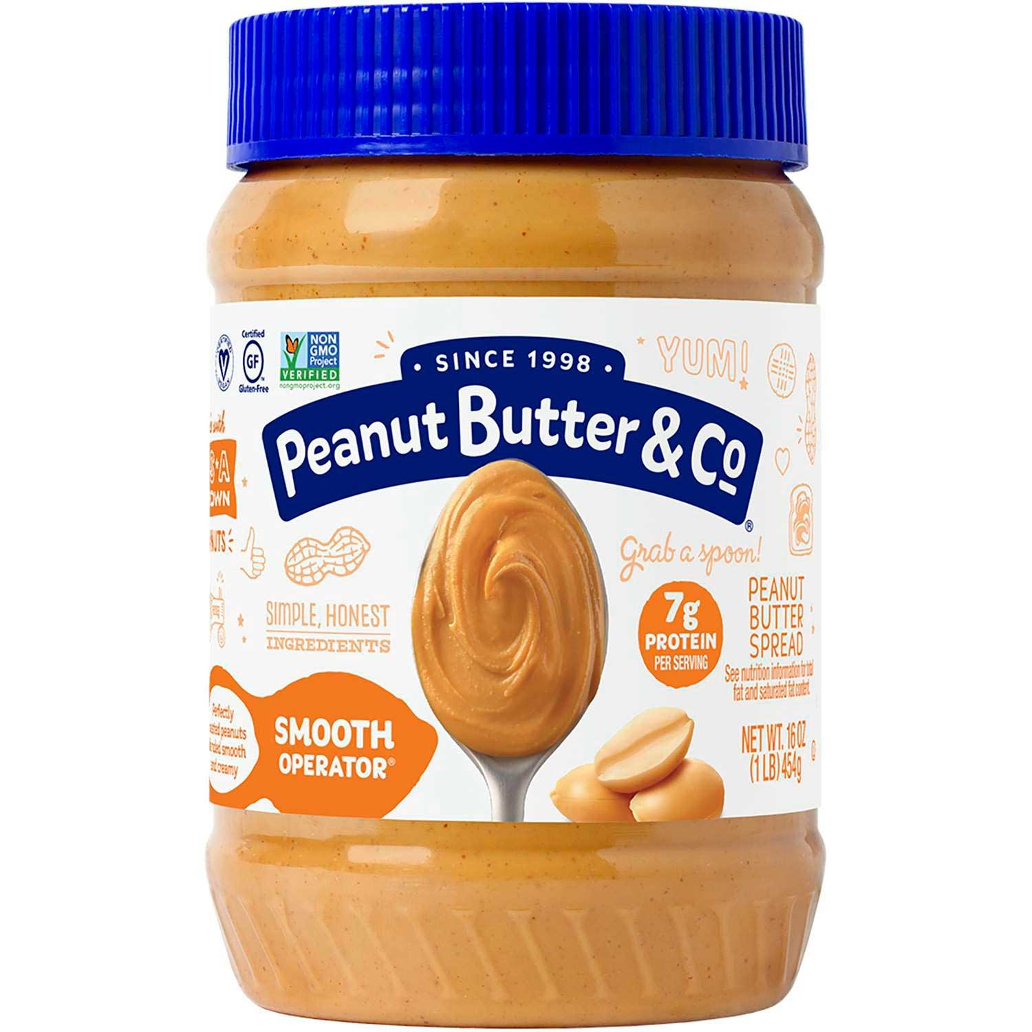 Peanut Butter & Co All Natural Smooth Peanut Butter, 16 Ounce -- 6 per case