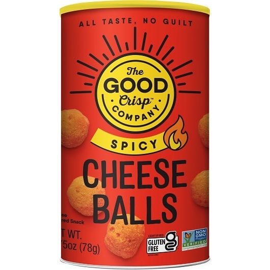 The Good Crisp Company Spicy Cheese Balls, 2.75 Ounce -- 9 per case