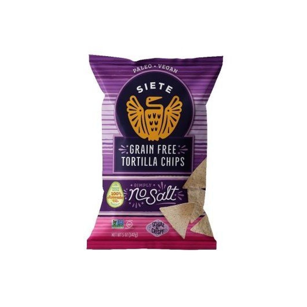 Siete No Salt Tortilla Chips, 5 Ounce -- 12 per case