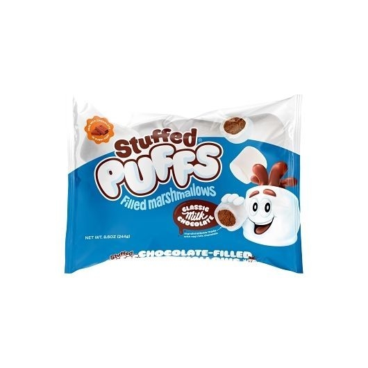 Stuffed Puffs Milk Chocolate Center Vanilla Marshmallow, 8.6 Ounce -- 6 per case