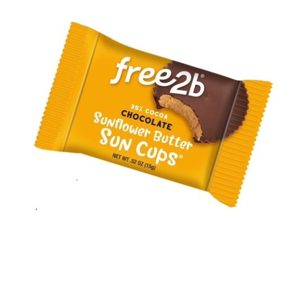 Free2b Sunflower Butter Sun Cup Chocolate, 0.52 Ounce -- 132 per case