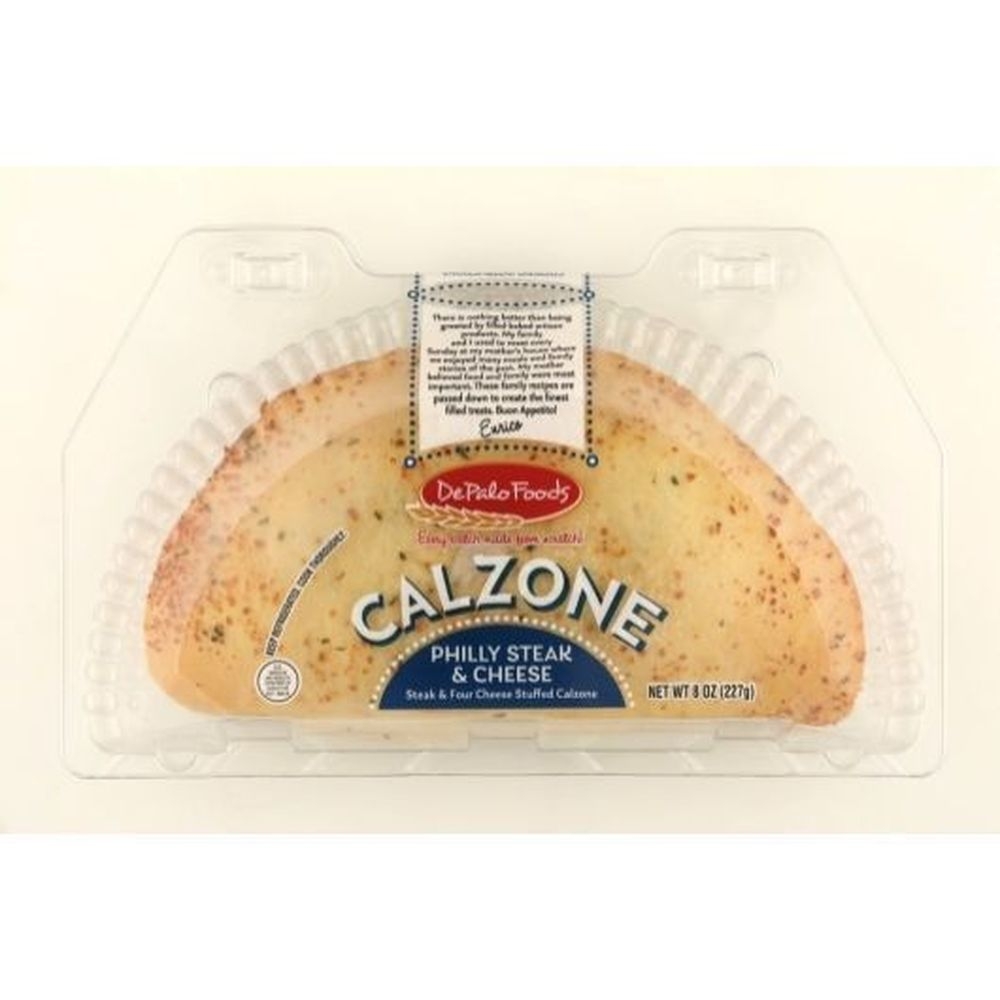 Depalo Foods Steak and Cheese Calzone, 8 Ounce -- 12 per case