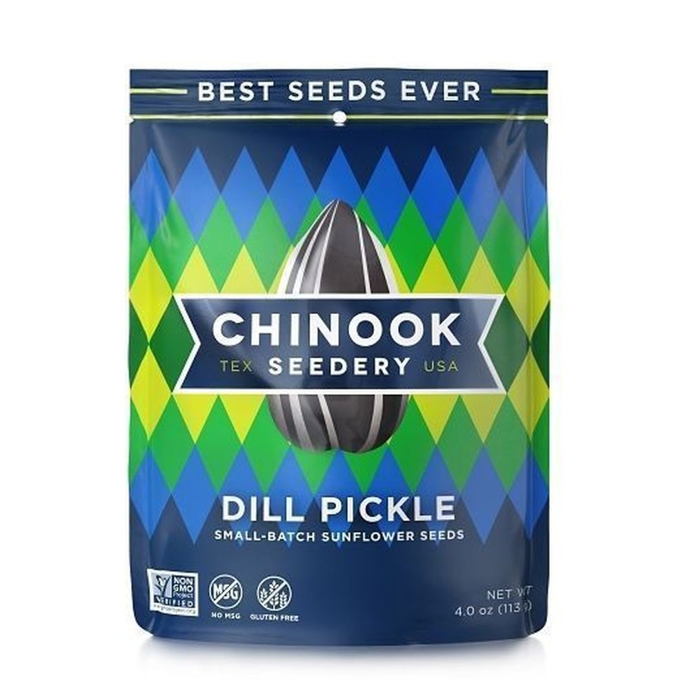 Chinook Seedery Dill Pickle Sunflower Seeds, 4 Ounce -- 12 per case