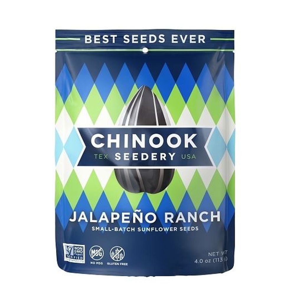 Chinook Seedery Jalapeno Ranch Sunflower Seeds, 4 Ounce -- 12 per case