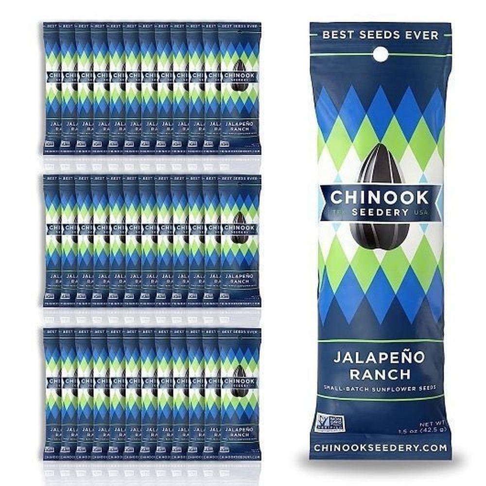 Chinook Seedery Jalapeno Ranch Sunflower Seeds, 1.5 Ounce -- 36 per case