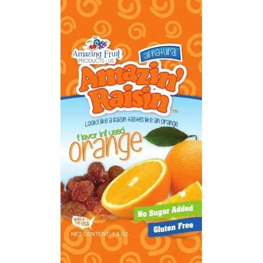 Amazin Raisin Orange Flavor Infused Raisin, 1.3 Ounce -- 250 per case