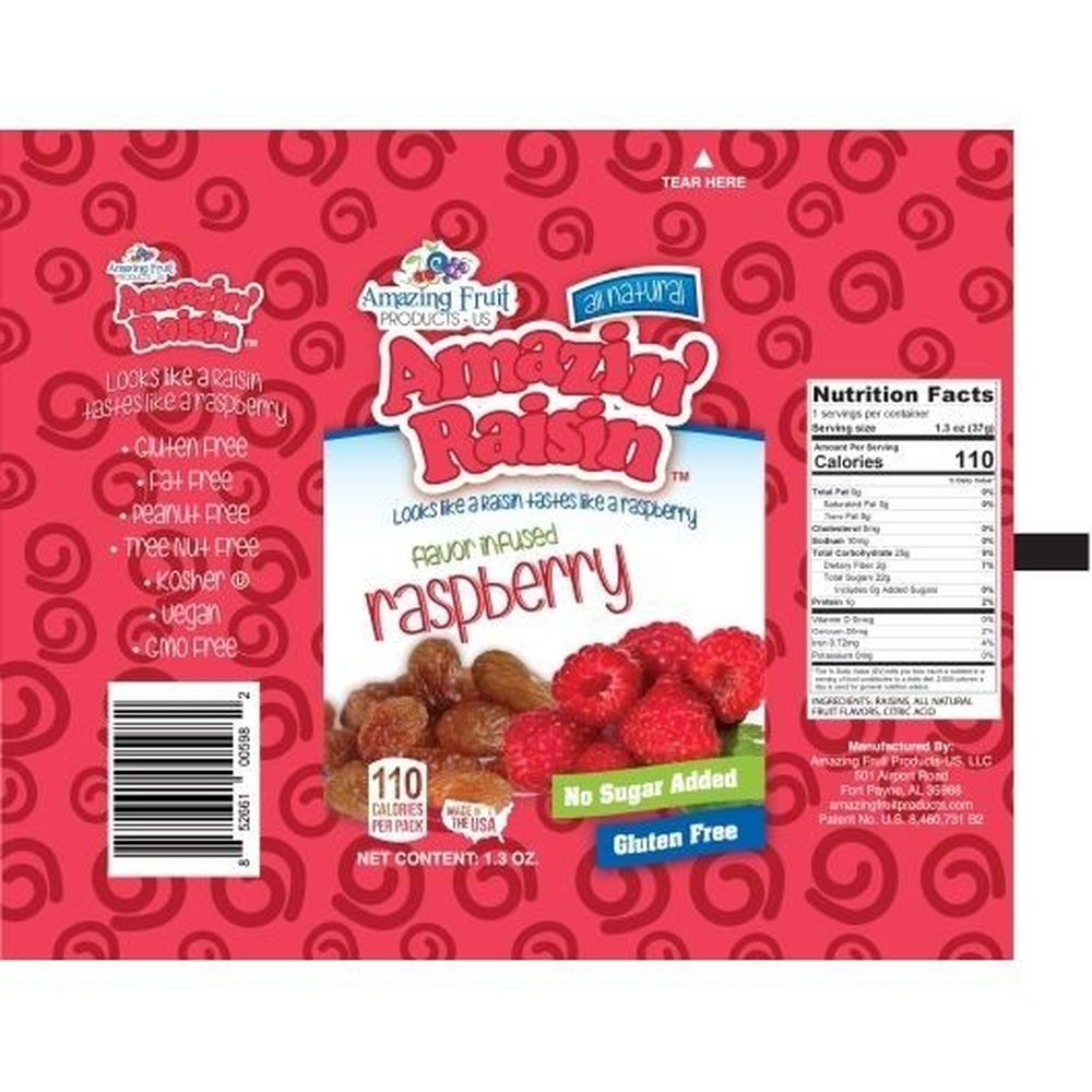 Amazin Raisin - Infused Raspberry, 1.3 Ounce -- 250 per case