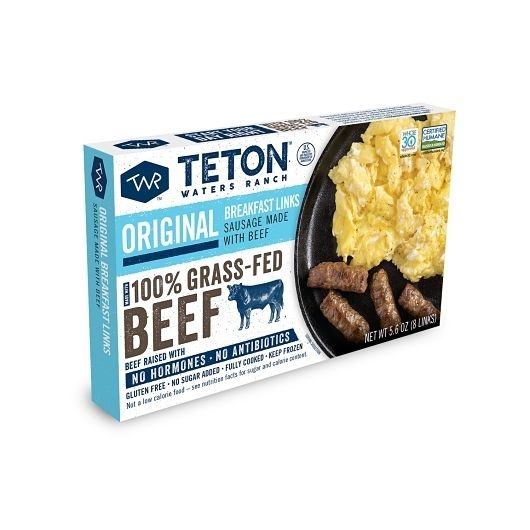 Teton Waters Ranch Original Grass Fed Beef Breakfast Sausage, 5.6 Ounce -- 12 per case