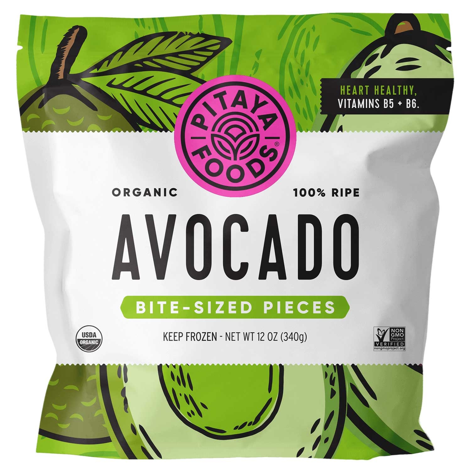 Pitaya Plus Organic Bite Sized Avocado Pieces, 12 Ounce -- 8 per case