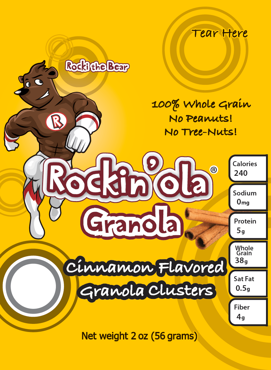 Rockinola Cinnamon Granola, 56 Gram -- 125 per case.