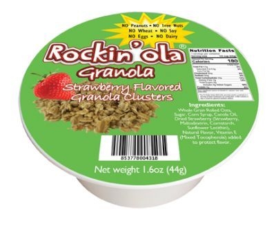 Rockinola Strawberry Granola Cereal Bowl, 44 Gram -- 48 per case