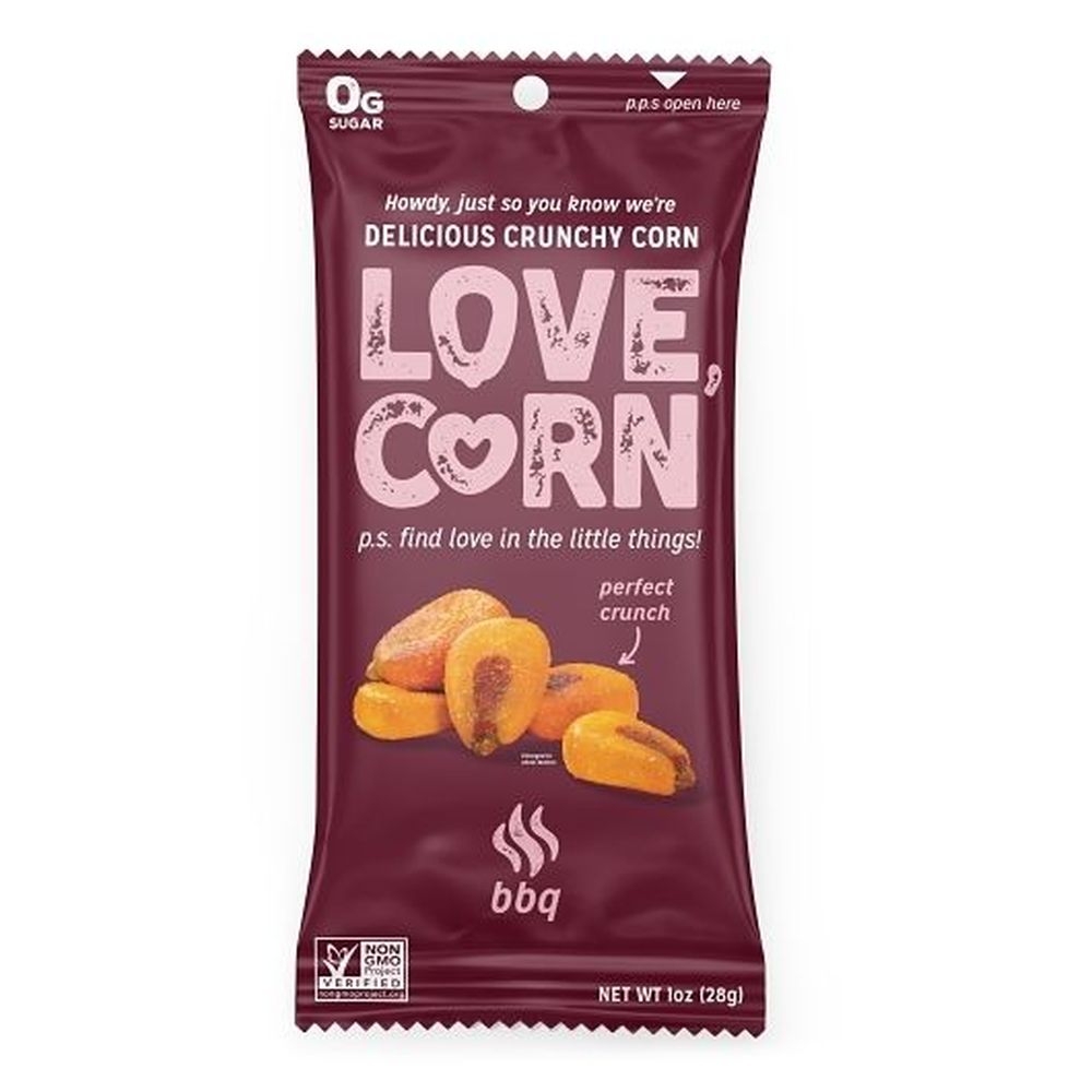 Love Corn Bbq Delicious Crunchy Corn, 1 Ounce -- 72 per case