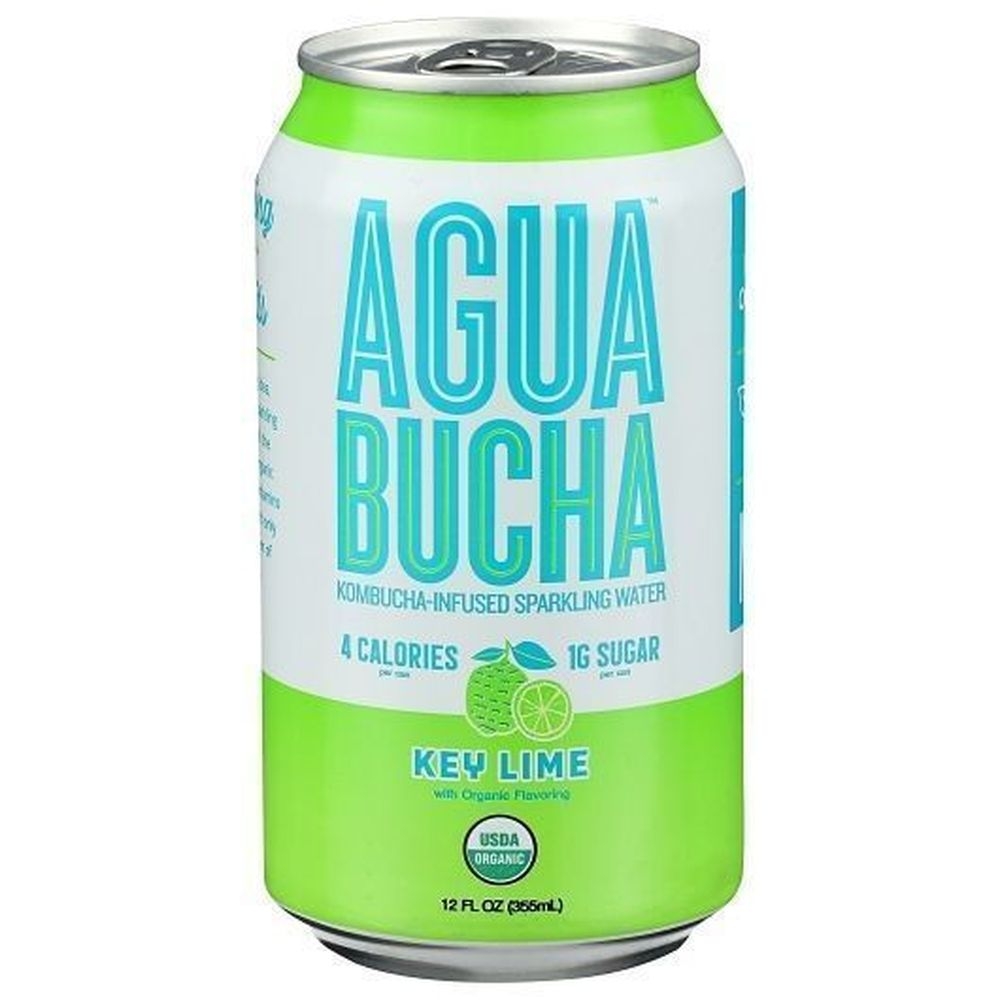 Agua Bucha Key Lime Sparkling Water, 12 Ounce -- 12 per case
