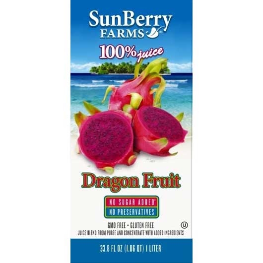 Sunberry Farms 100 Percent Dragonfruit Juice, 33.81 Fluid Ounce -- 12 per case