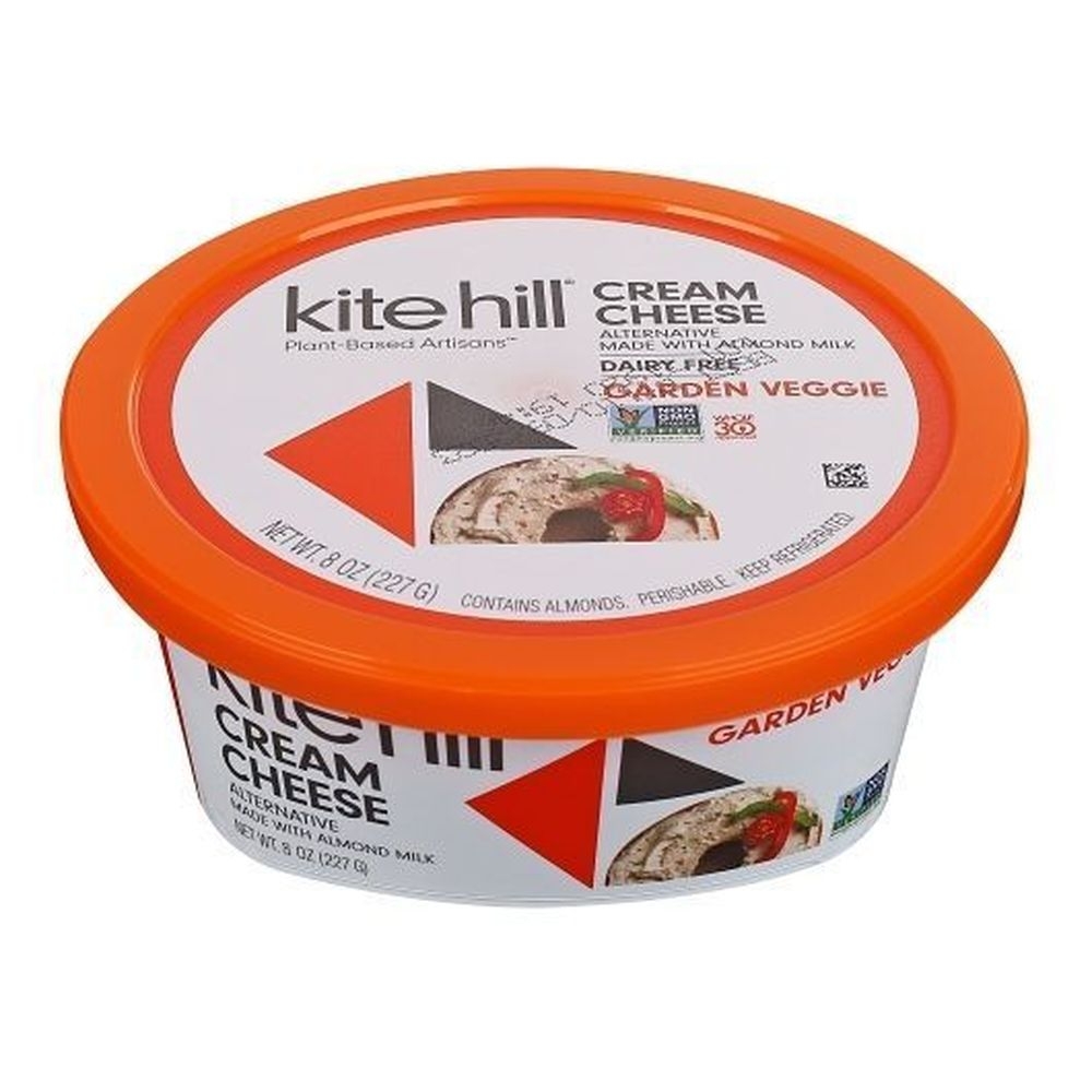 Kite Hill Dairy Free Garden Veggie Cream Cheese, 8 Ounce -- 6 per case