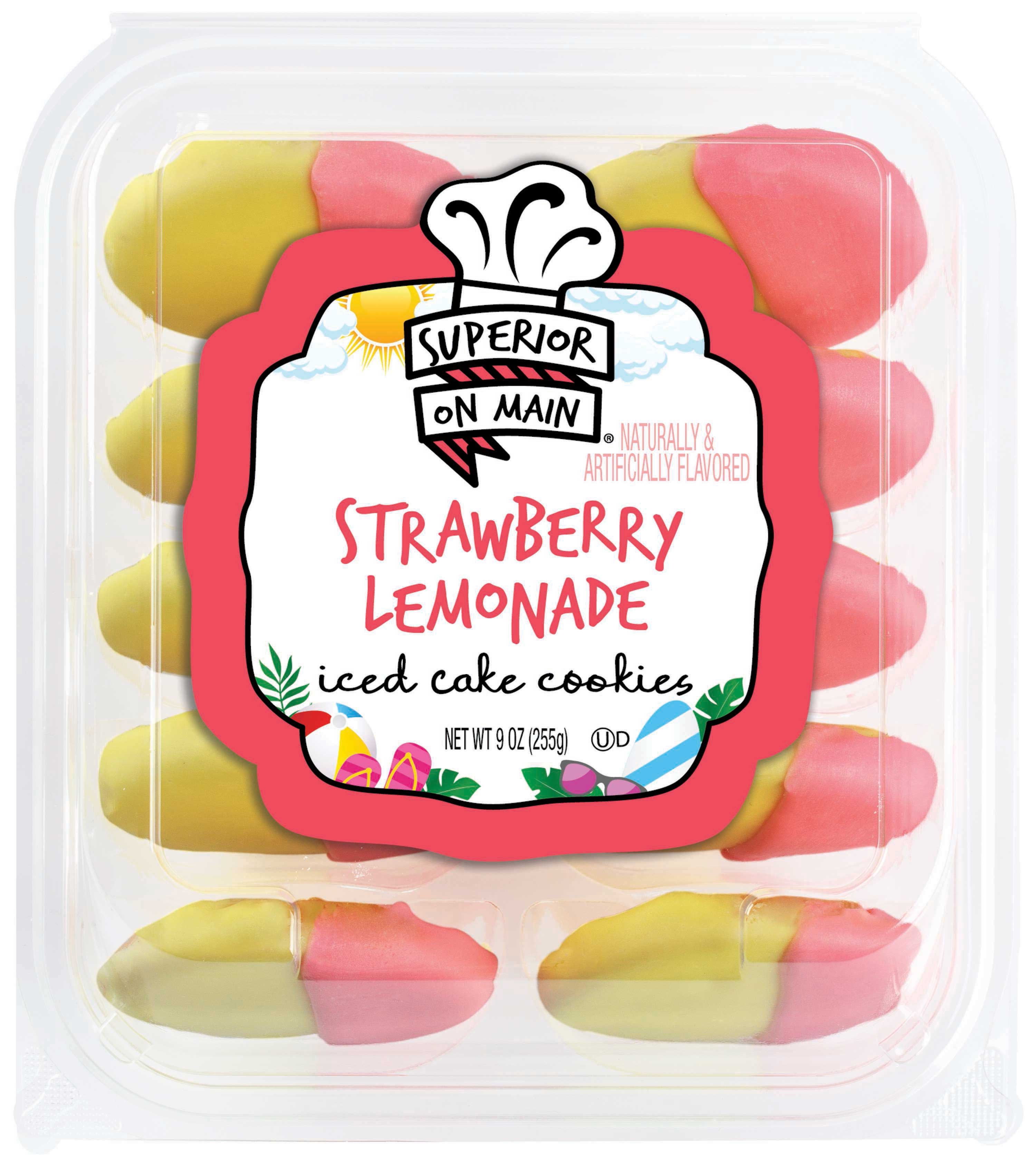 Superior On Main Strawberry Lemonade Iced Cookie, 9 Ounce -- 12 per case