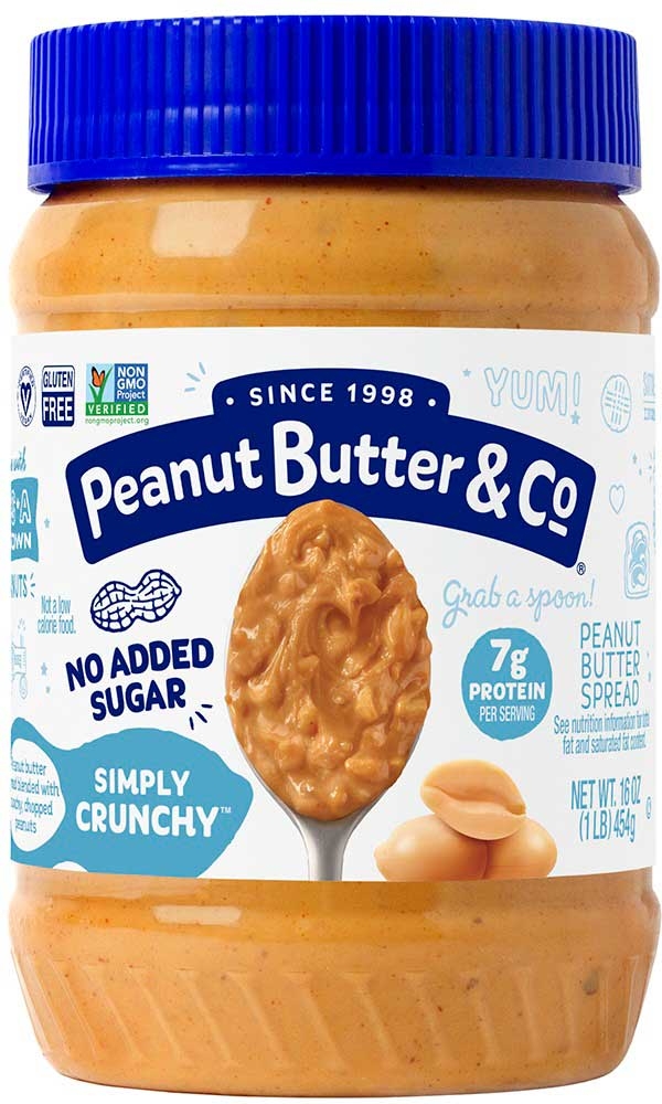 Peanut Butter and Co Simply Crunchy All Natural Peanut Butter Spread, 16 Ounce Jar -- 6 per case.