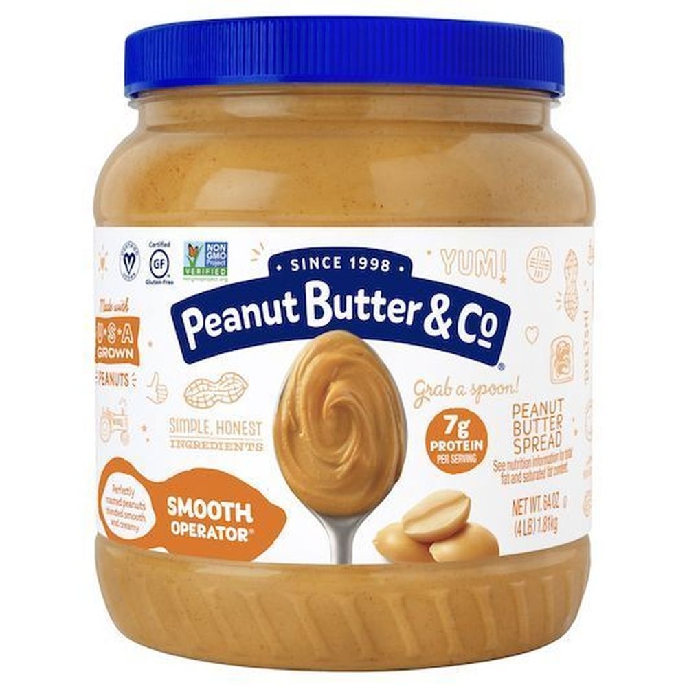 Peanut Butter and Co Smooth Operator Natural Peanut Butter, 4 Pound -- 6 per case