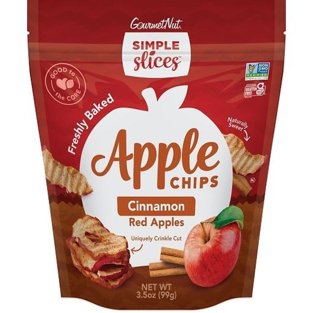 Simple Slices Cinnamon Red Apple Chips, 3.5 Ounce -- 6 per case
