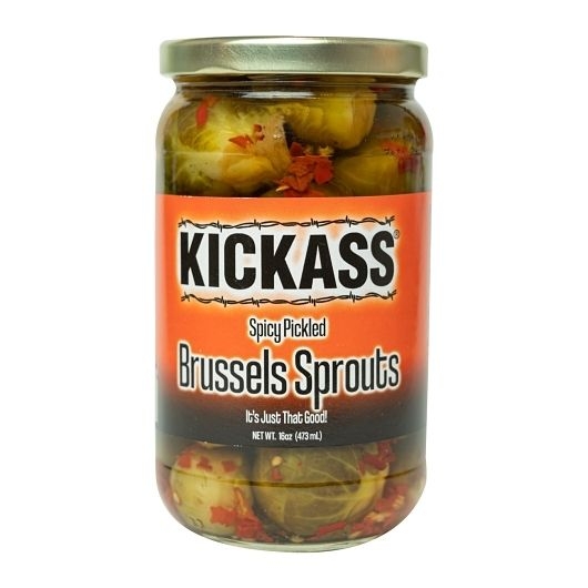 Kickass Spicy Pickled Brussels Sprouts, 16 Ounce -- 12 per case