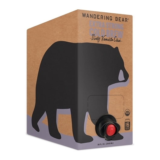 Wandering Bear Organic Dirty Vanilla Chai Cold Brew Coffee, 96 Fluid Ounce -- 3 per case