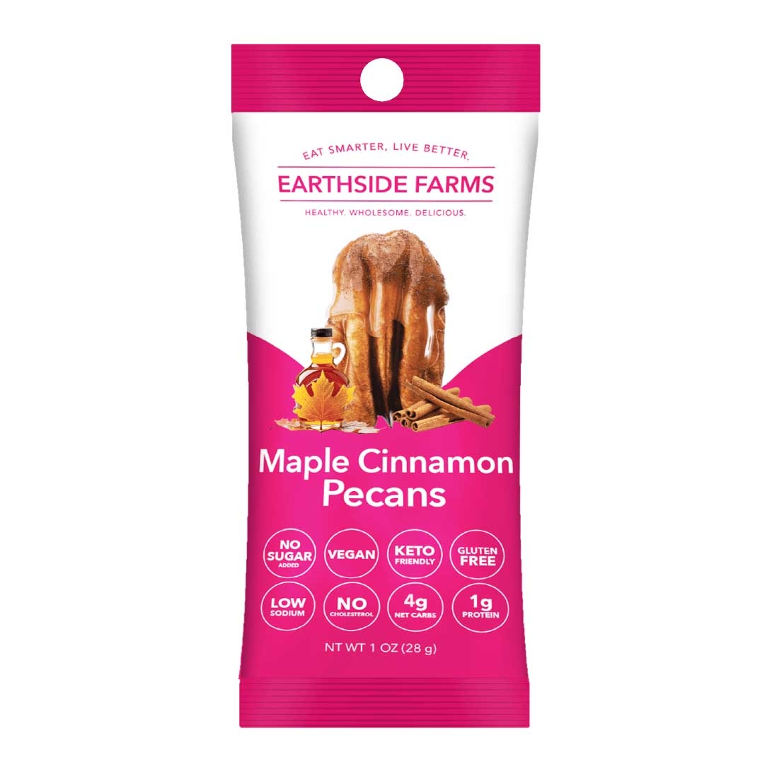 Earthside Farms Maple Cinnamon Pecans, 1 Ounce -- 6 per case