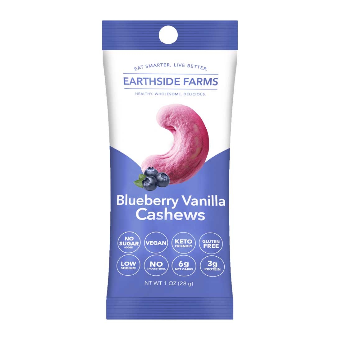 Earthside Farms Blueberry Vanilla Cashews, 1 Ounce -- 6 per case